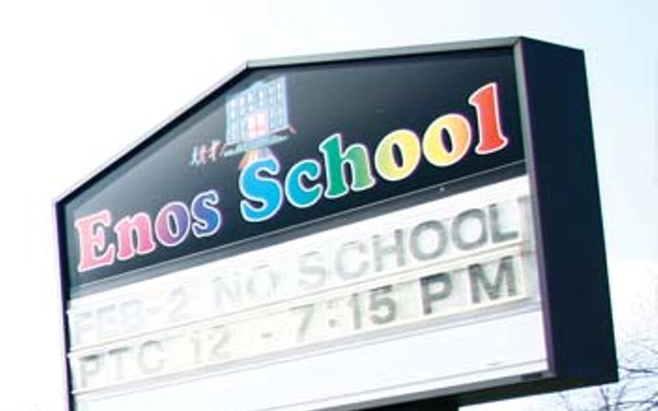 Enos School replacement plan under fire