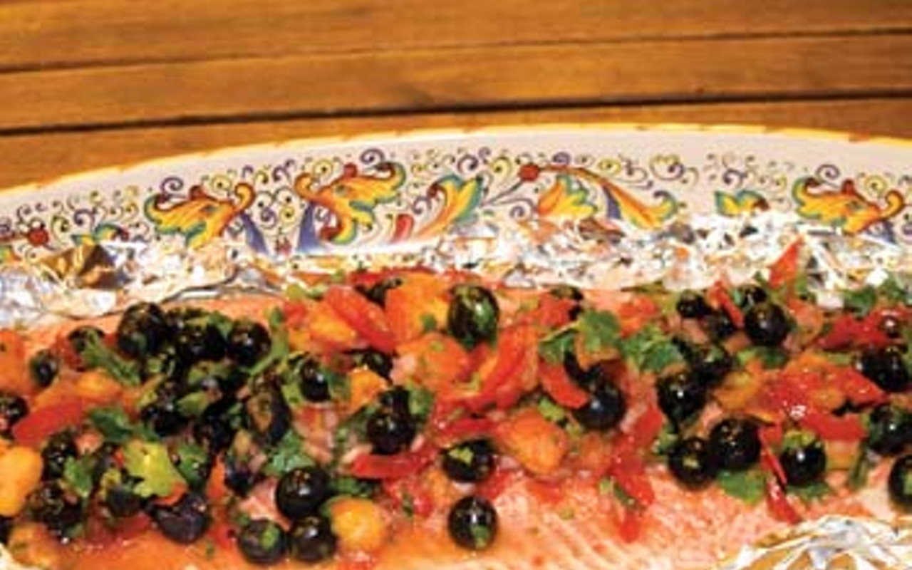 Nectarine and blueberry salsa