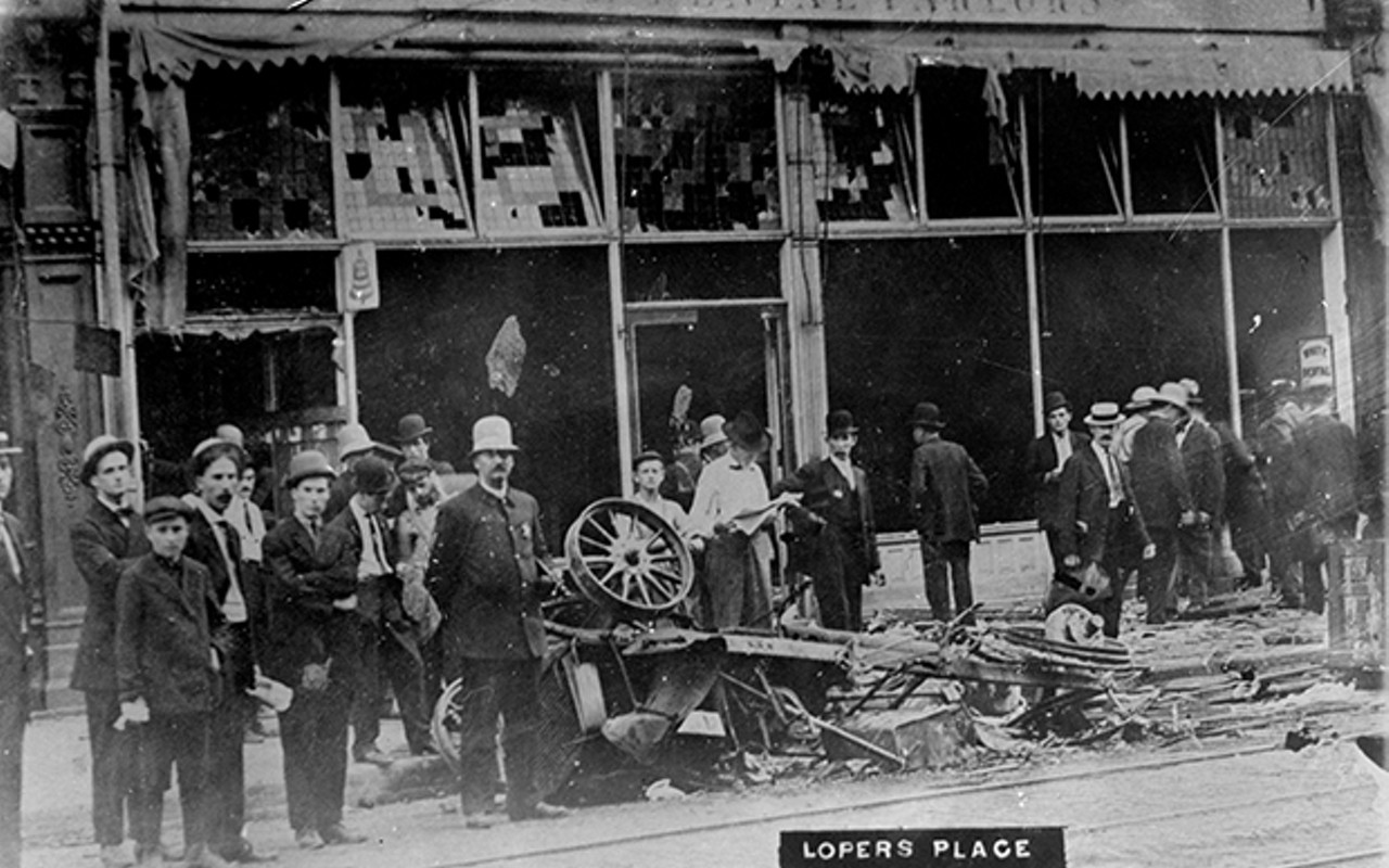 Remains of the race riot