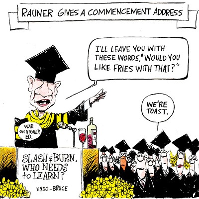 Rauner gives a commencement address