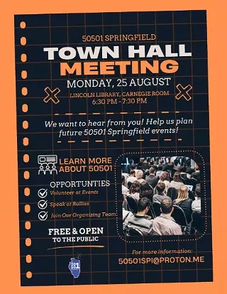 Image: 50501 Springfield IL Town Hall Meeting