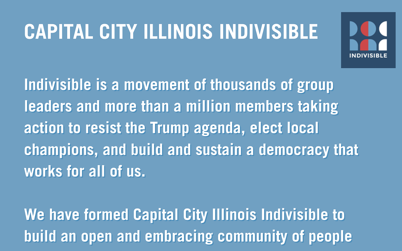 Image: Capital City Illinois Indivisible October Meeting