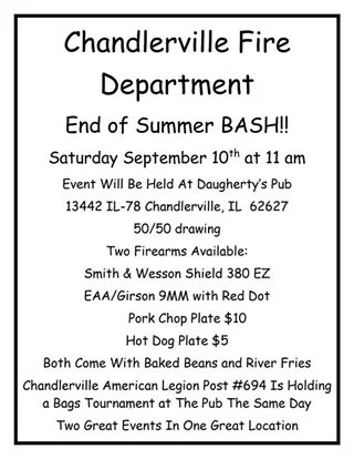 Image: Chandlerville Fire Department End Of Summer Bash