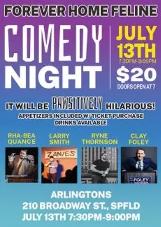 Image: Forever Home Feline Ranch Comedy Night