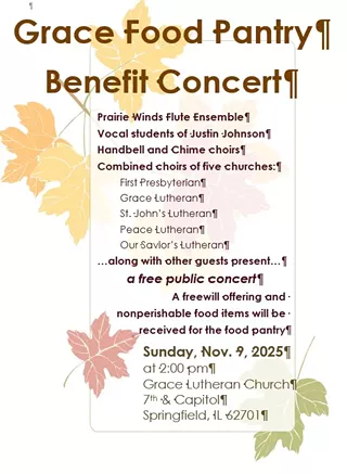 Image: Grace Food Pantry Benefit Concert