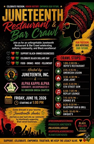 Image: Juneteenth Restaurant and Bar Crawl