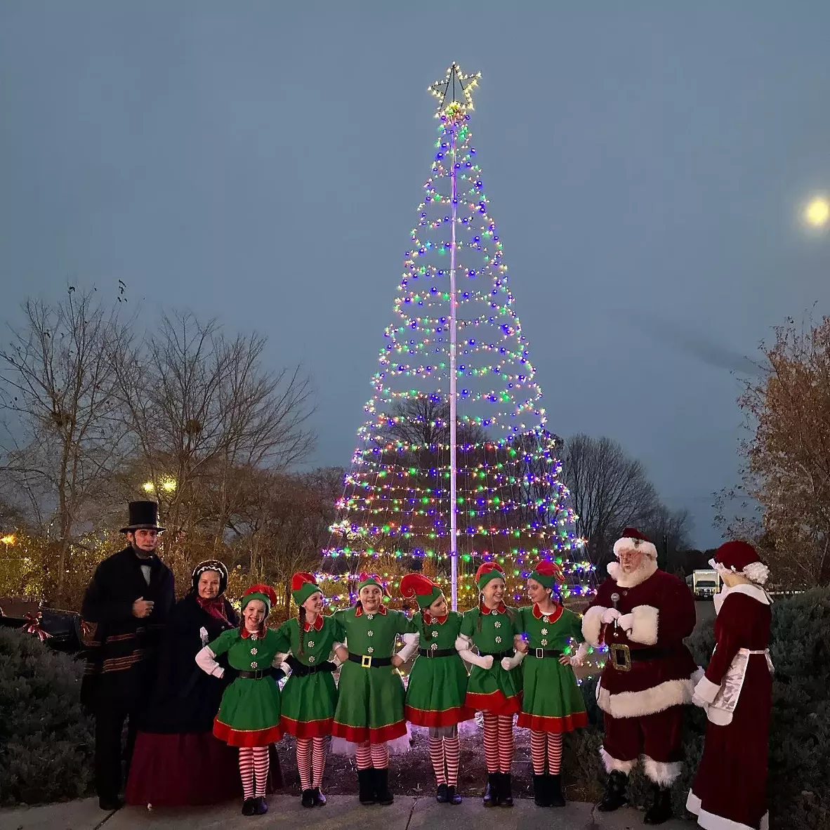 Light Up The Gables with Abe & Mary Lincoln, Santa & Mrs. Clause and The Jolly Elves