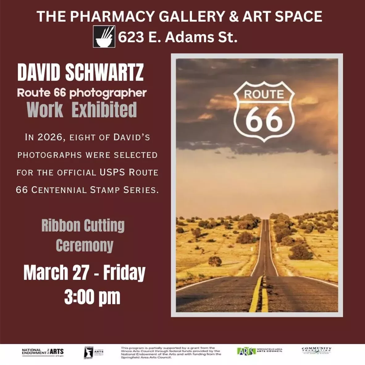 Route 66 Photographer David Schwartz Ribbon Cutting