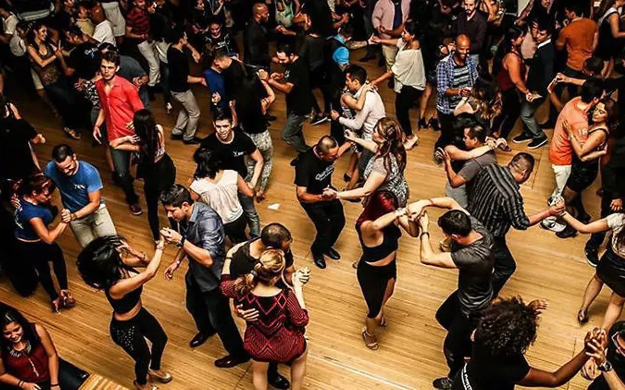 Image: Salsa Lessons & DJ Dance Party