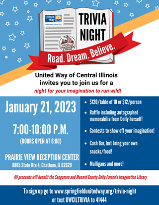 Image: Trivia Night Read. Dream. Believe.