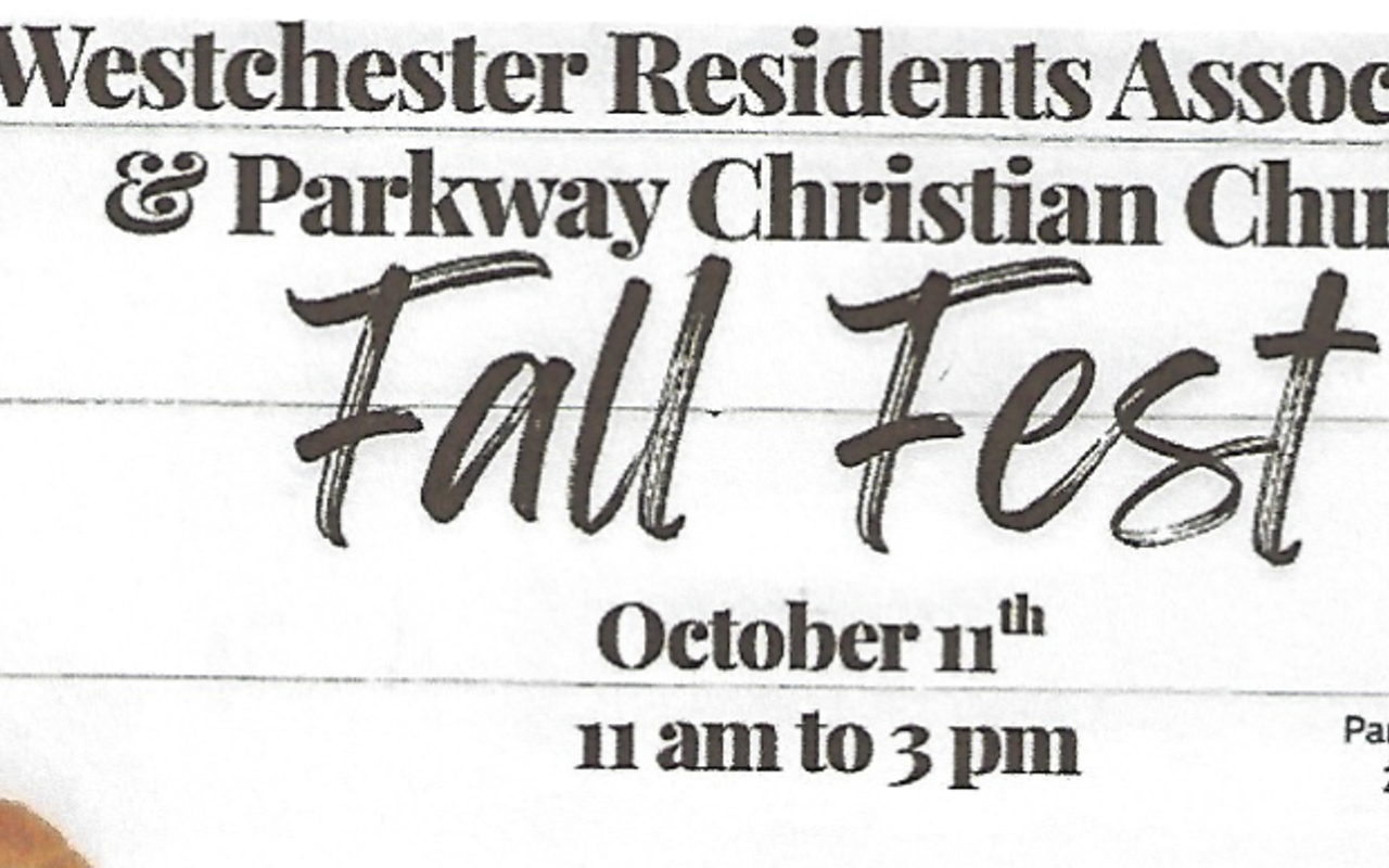Image: Westchester Residents Association and Parkway Christian Church Fall Fest