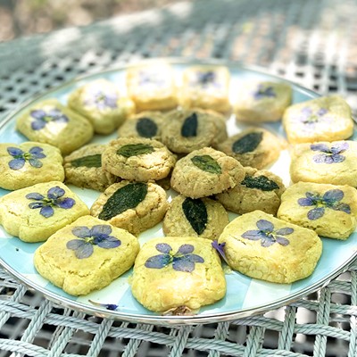 Wildflower blossoms can add pizzazz to shortbreads