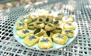 Wildflower blossoms can add pizzazz to shortbreads